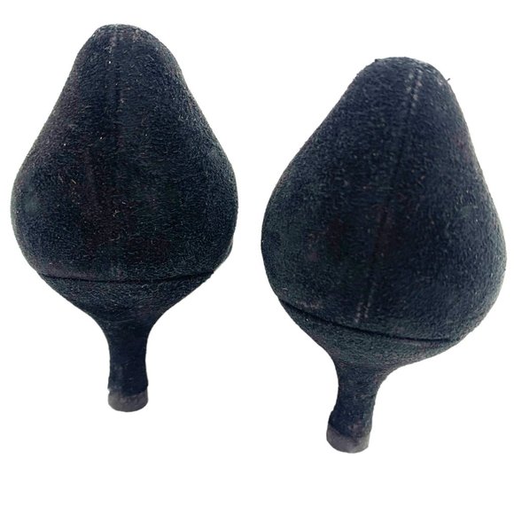 STUART WEITZMAN‎ Black Suede Buckle Vamp Kitten Heels - Picture 9 of 11